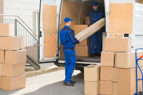 Removal van service team in Finchley preparing a move