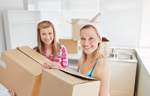 Furniture and boxes being loaded for a Finchley house move
