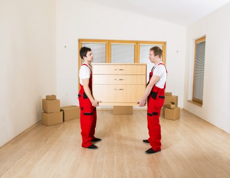 Furniture and boxes loaded safely into a moving van